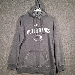 Teemax Size Large Gray Hooded Outer Banks Sweatshirt
